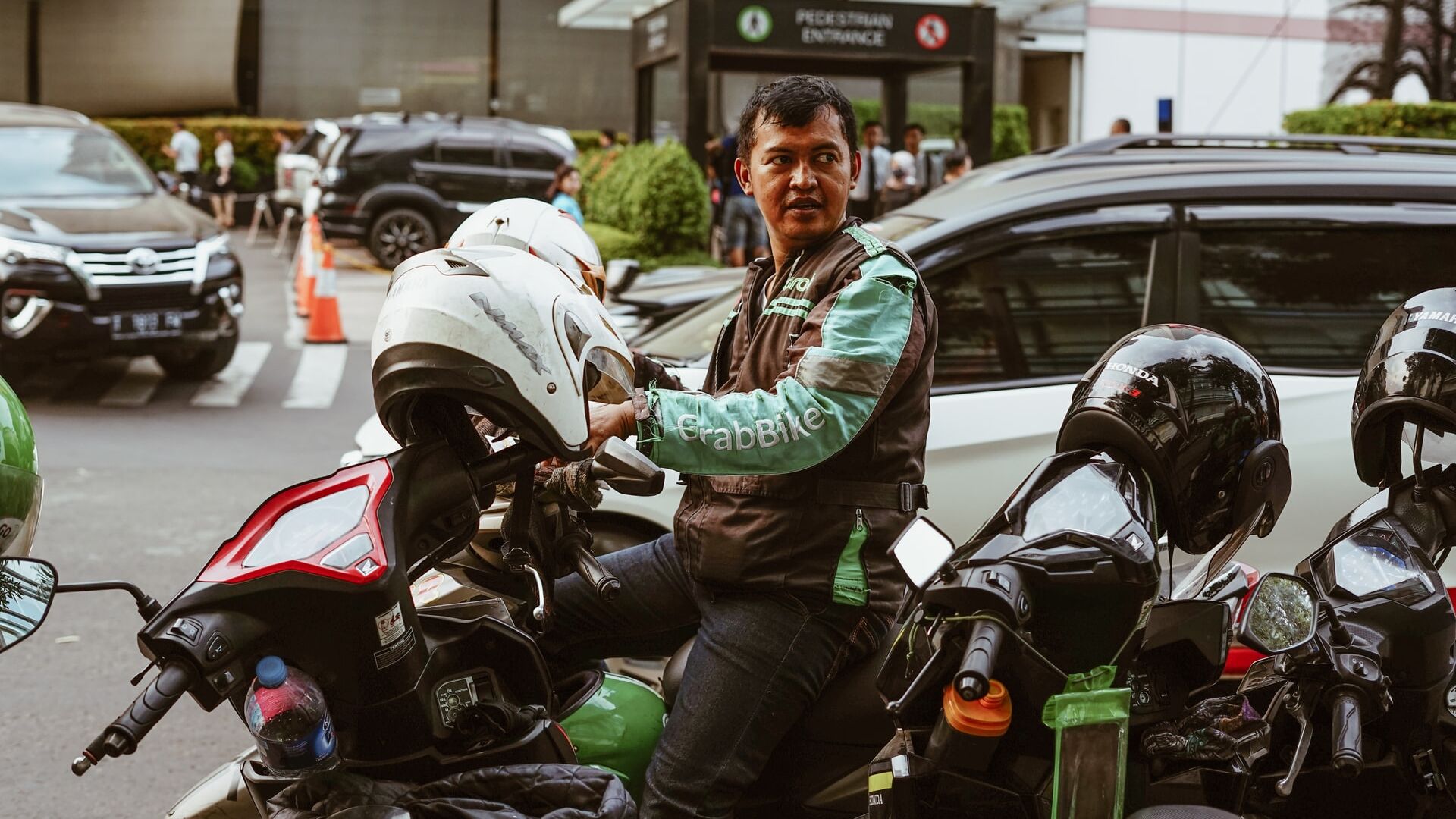 GrabBike, Grab, motorbikes, motorcycles, transportation, Indonesia