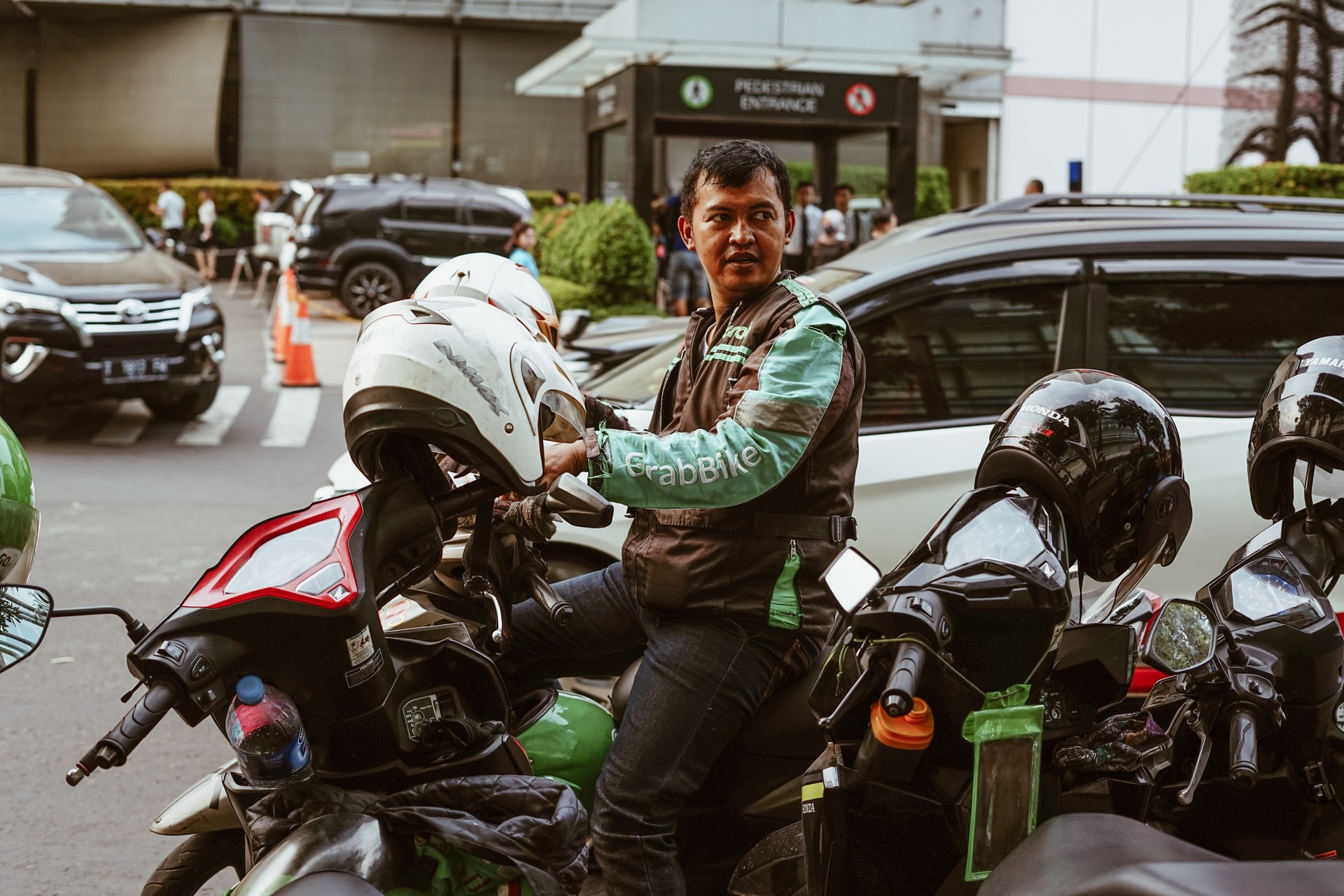 GrabBike, Grab, motorbikes, motorcycles, transportation, Indonesia