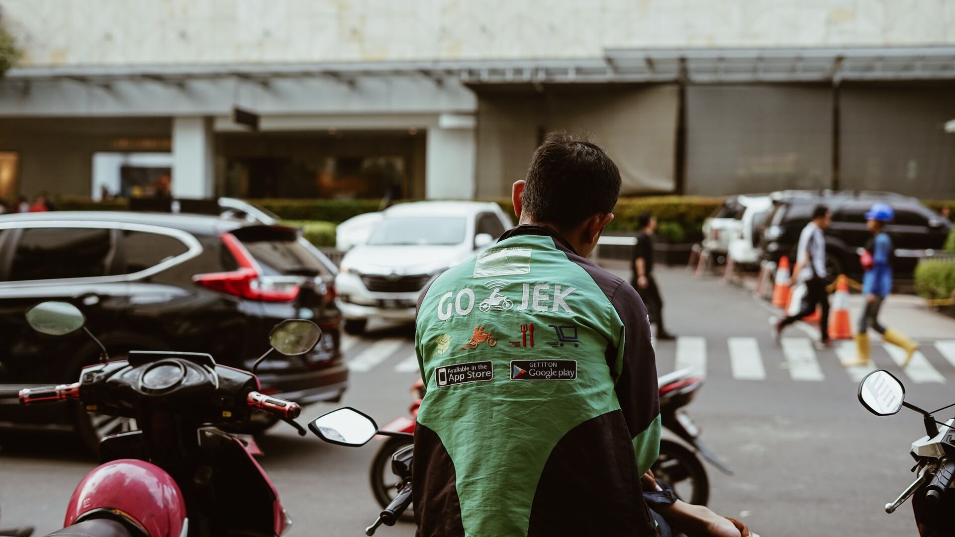 Gojek, motorbikes, motorcycles, transportation, Indonesia