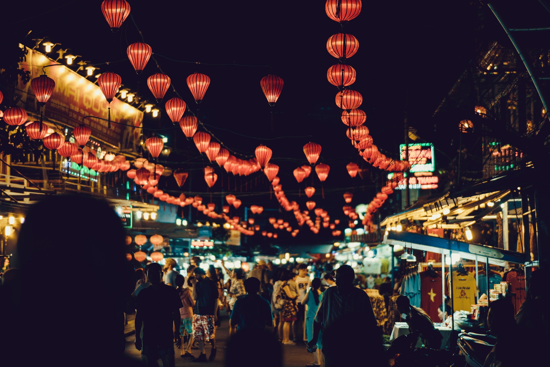 Phu Quoc, Vietnam, lanterns, markets, market