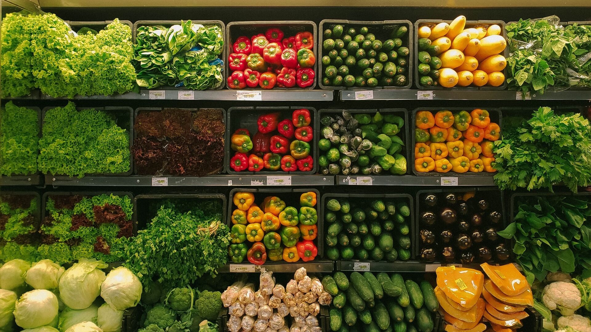 food, supermarket, retail, vegetables,