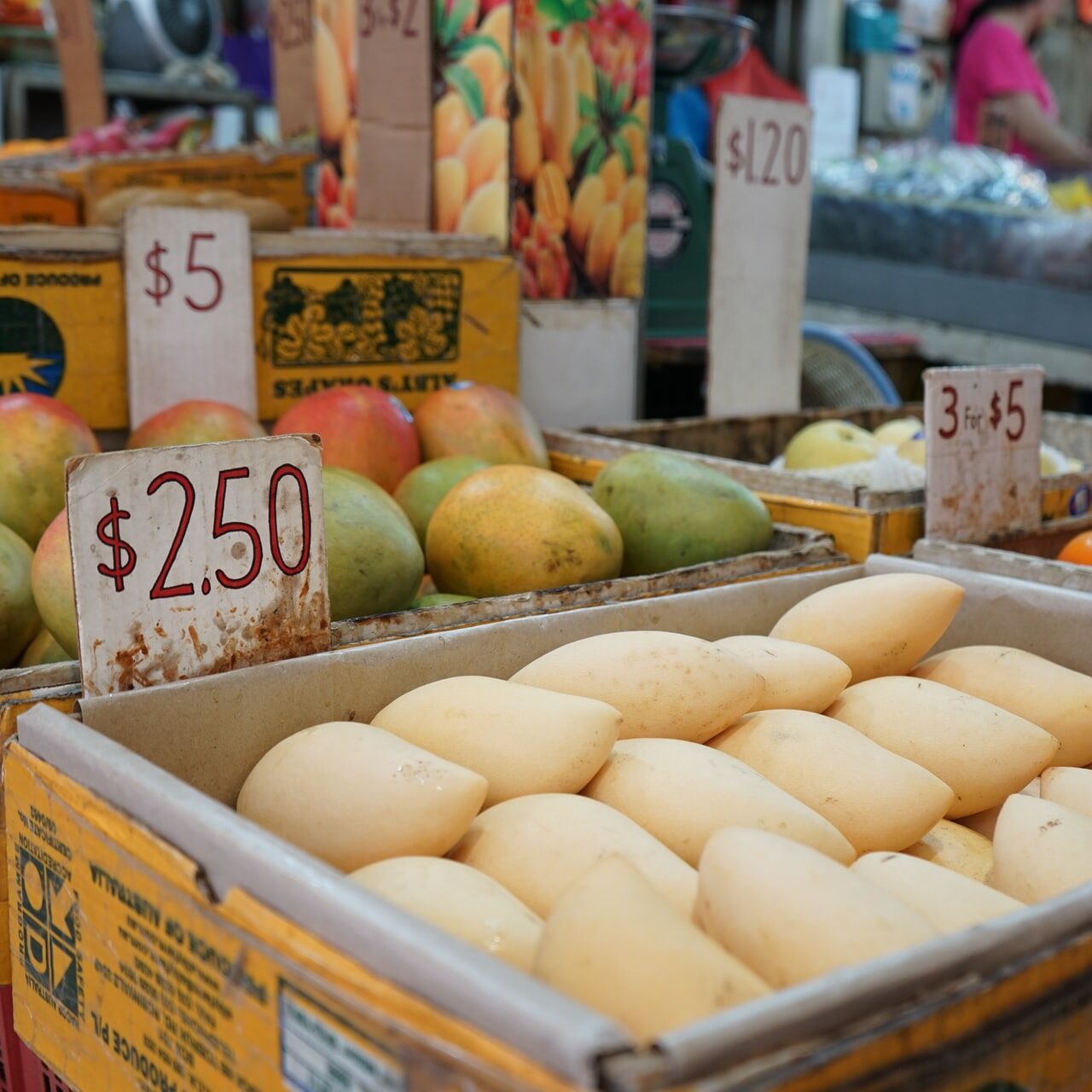 fruit, food, mangoes, market, singapore