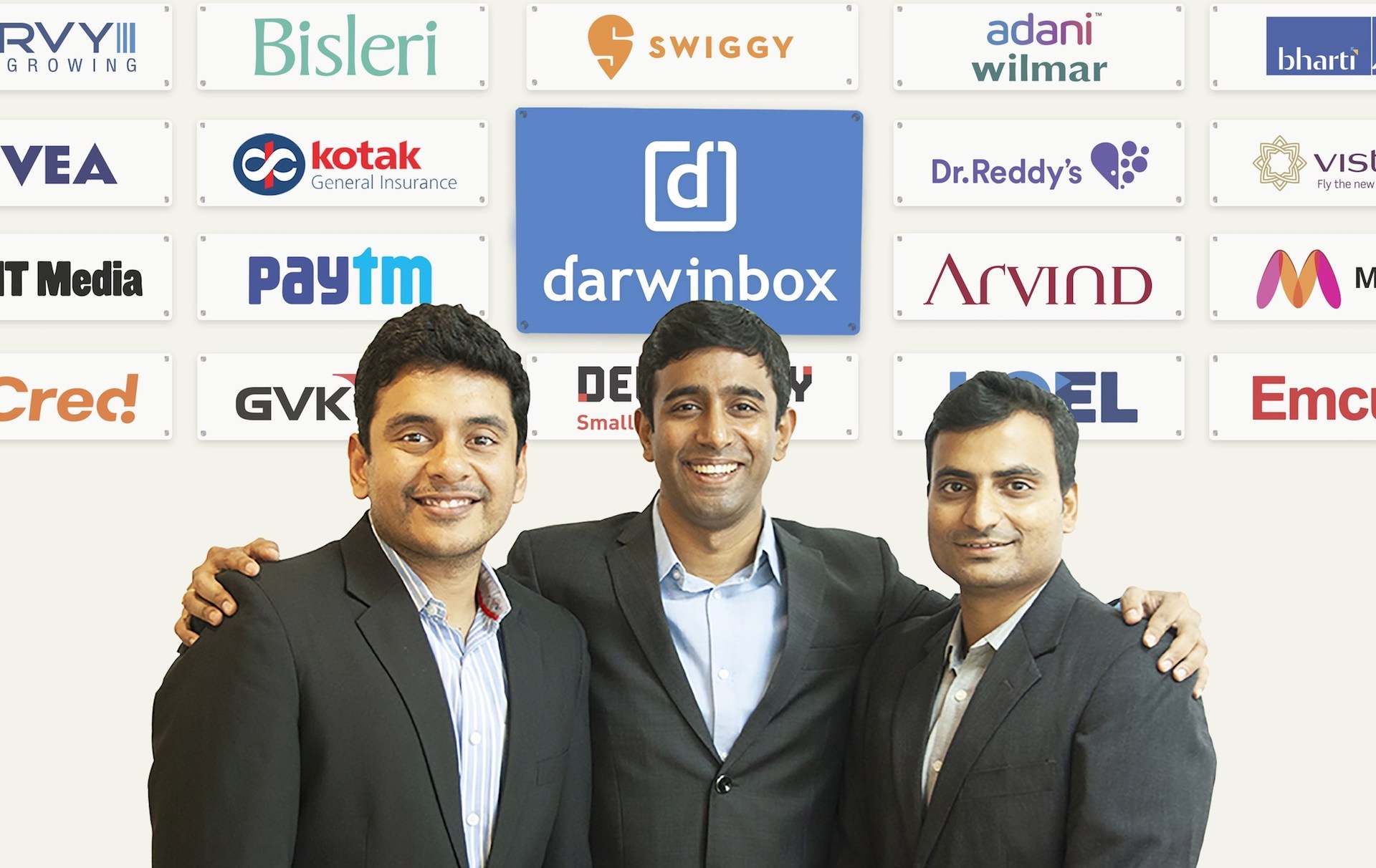 Darwinbox Co-founders - Left to Right - Rohit, Jayant, Chaitanya