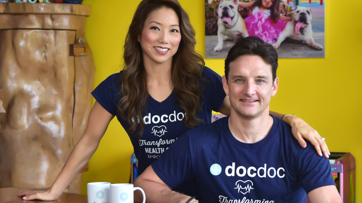 DocDoc Co-Founders Grace Park (President) and Cole Sirucek (CEO) TechNode Global