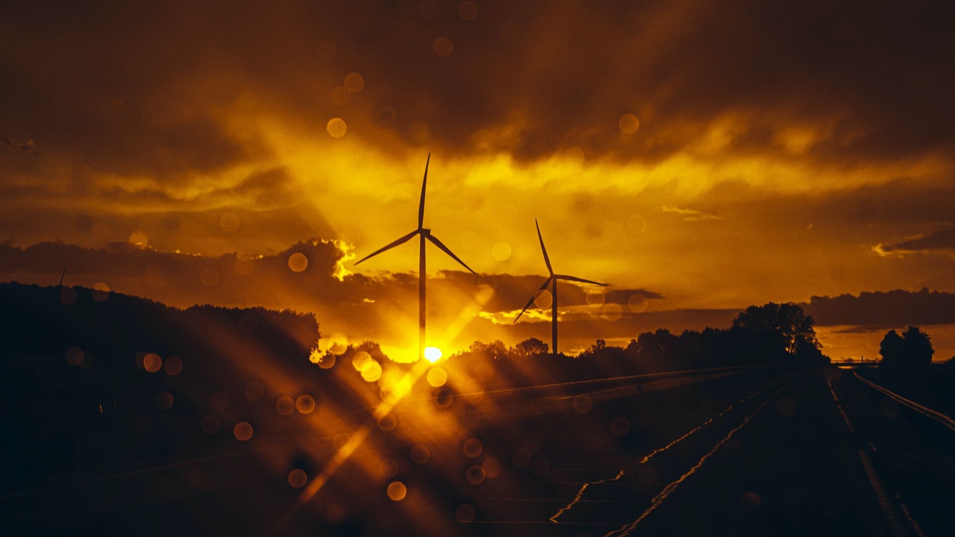 Windmills green energy