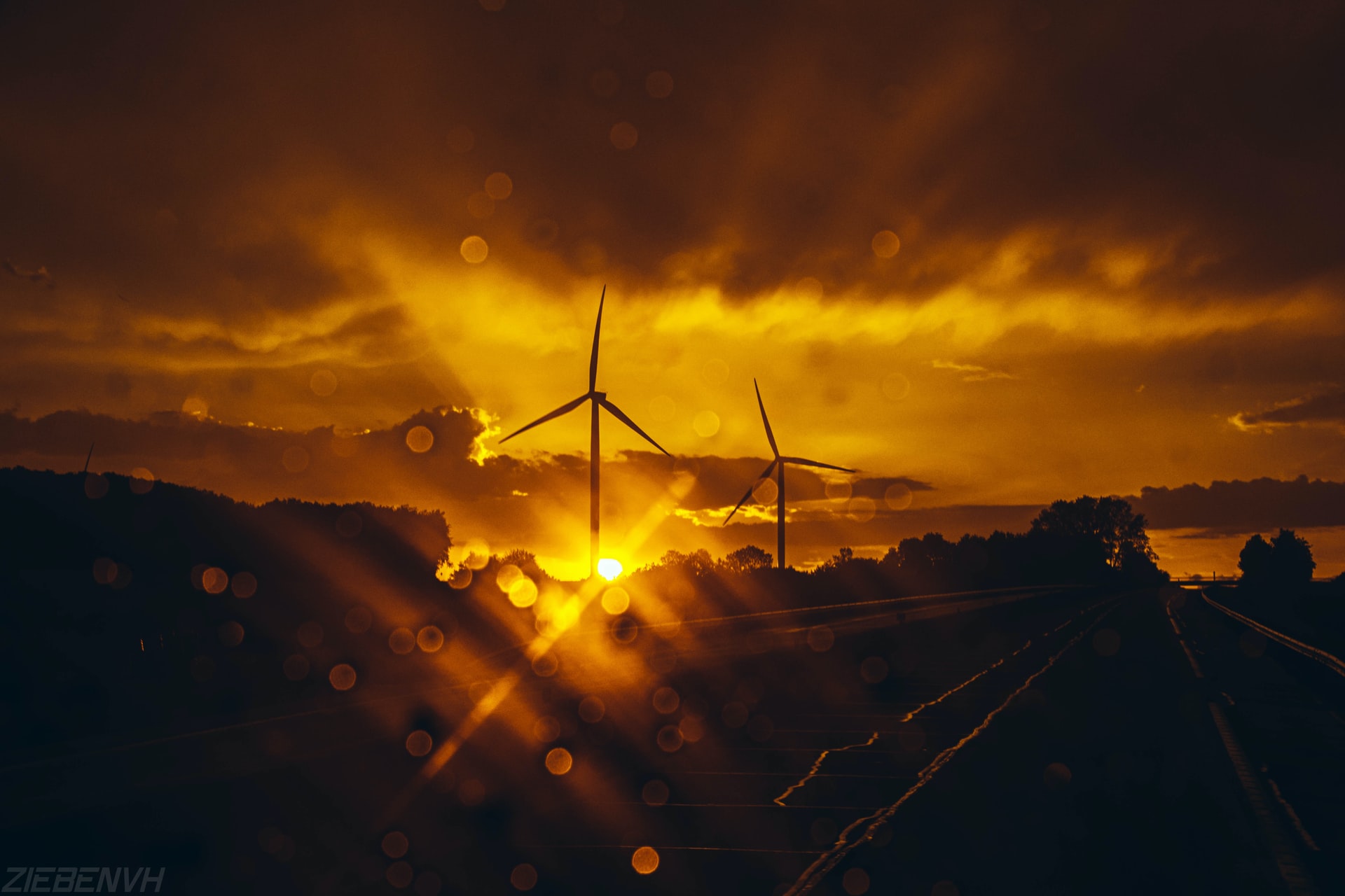 Windmills green energy