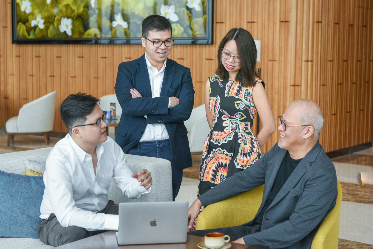 Touchstone Partners and Founders (L-R): Nam Lê, Principal; Khanh Trân, Managing Partner, Tú Ngô, General Partner; Bobby Liu, Director of Entrepreneur-in-Residence