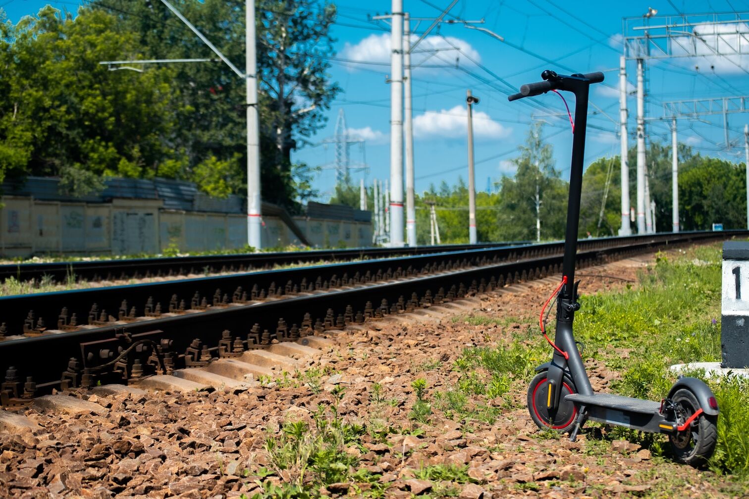 black metal train rail during daytime
