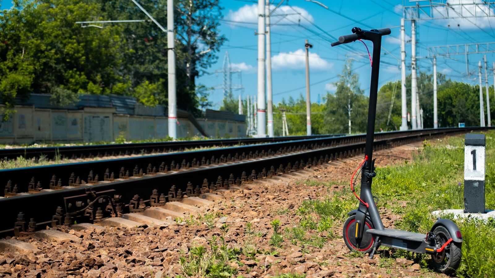 black metal train rail during daytime