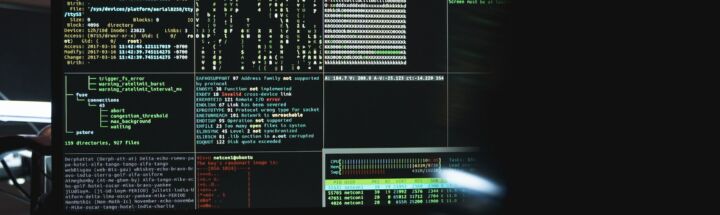 Close-Up View of System Hacking in a Monitor