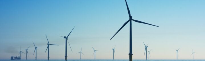 white electic windmill