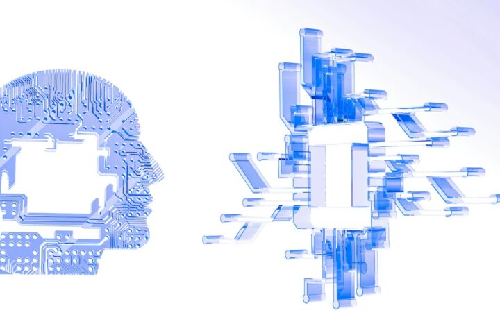 a computer chip in the shape of a human head