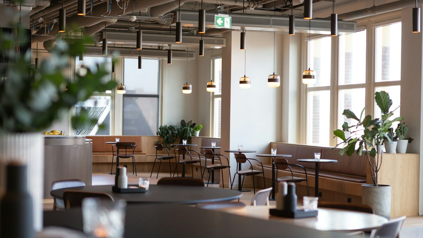 black wooden table and chairs