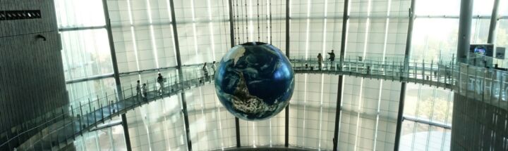 grey ceiling ball decor