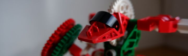 a red and black toy