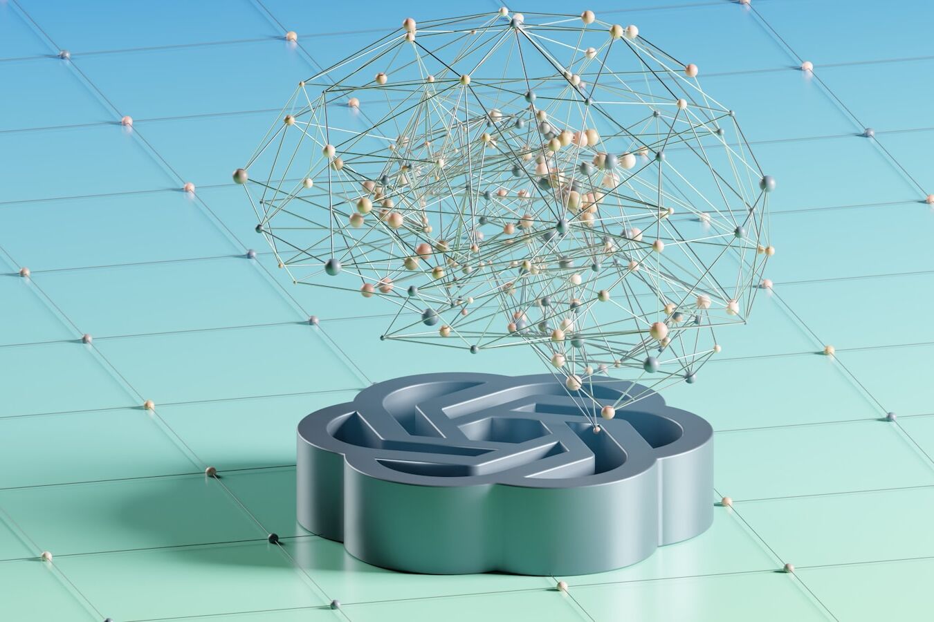 a computer generated image of a ball of string
