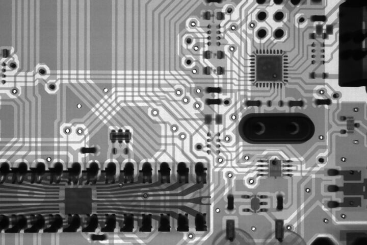 a close up of a computer circuit board