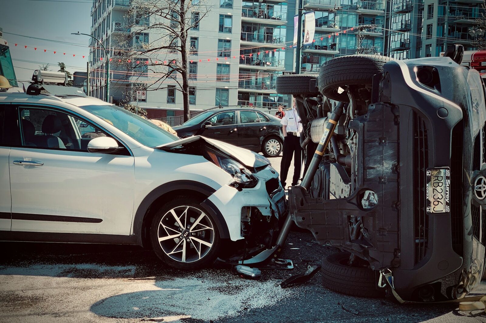 a car that has crashed into another car