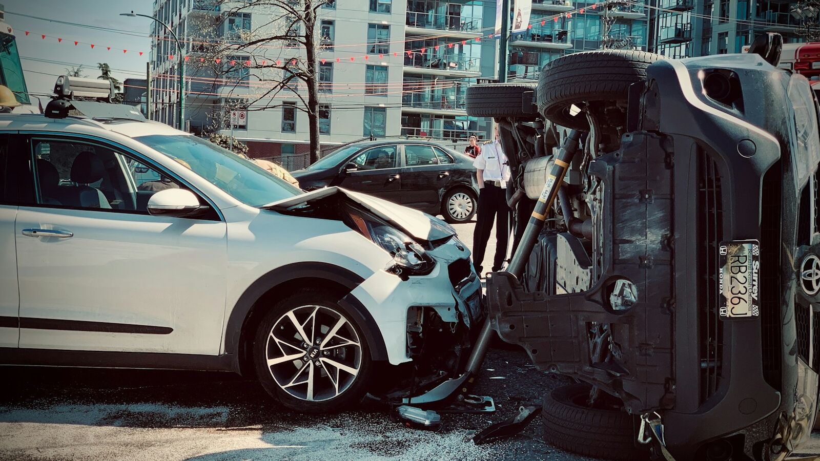 a car that has crashed into another car