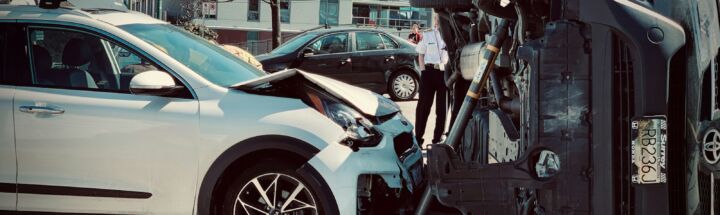 a car that has crashed into another car