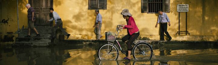 biking, street, flood, city, bike, bicycle, bicycle ride, riding bike, flooding, water, water reflection, road, hoi an, vietnam, flooded street, flood, flood, flood, flood, nature, flood, flooding, vietnam