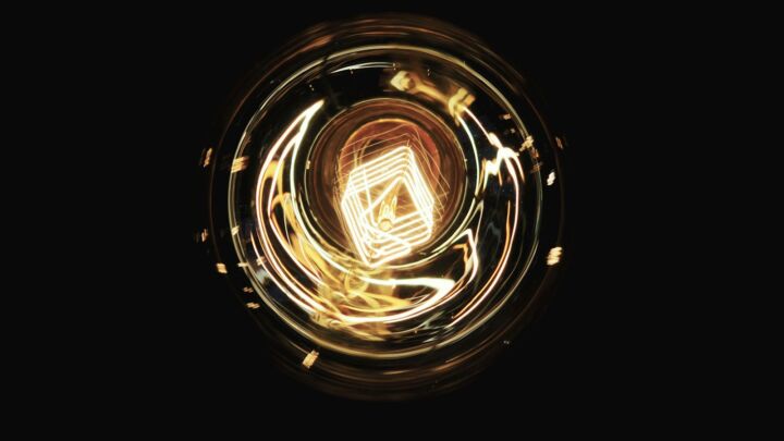 round gold lights