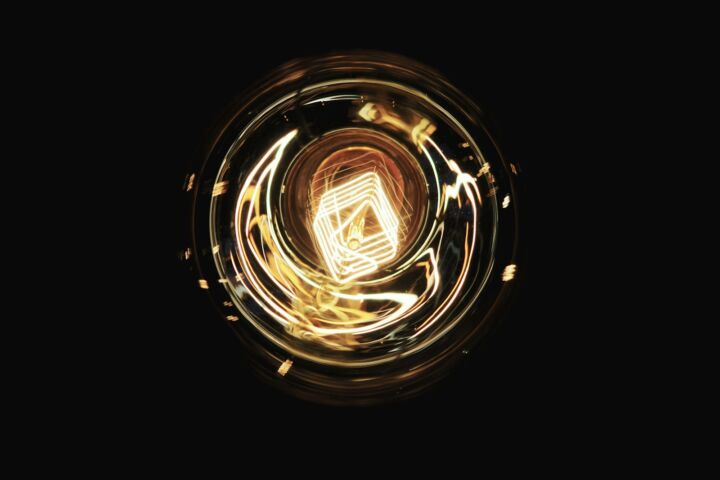 round gold lights