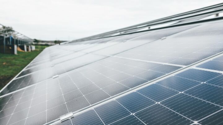 a solar panel on a roof