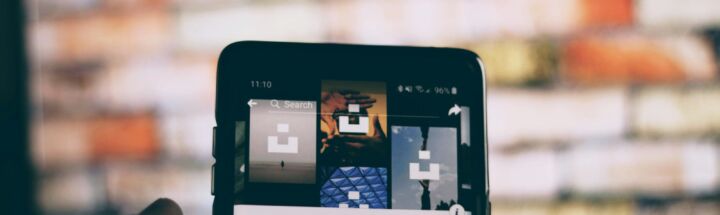 black smartphone turned on