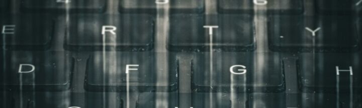 A close up of an old fashioned typewriter