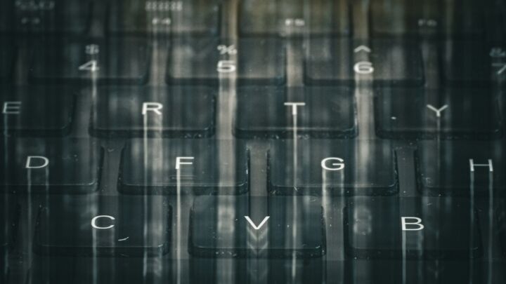 A close up of an old fashioned typewriter