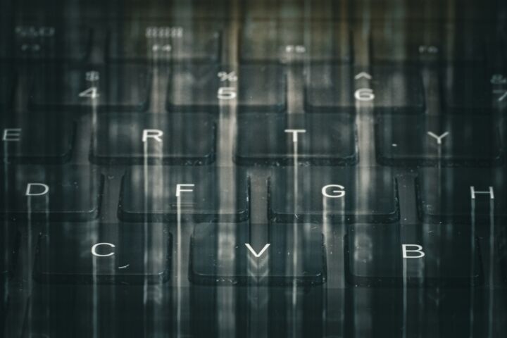 A close up of an old fashioned typewriter