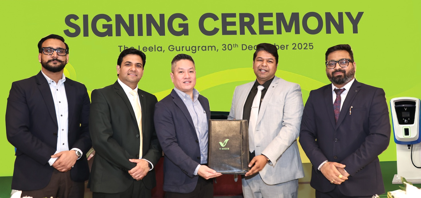 V-GREEN and RoadGrid Partner to Revolutionize EV Charging Network Across India