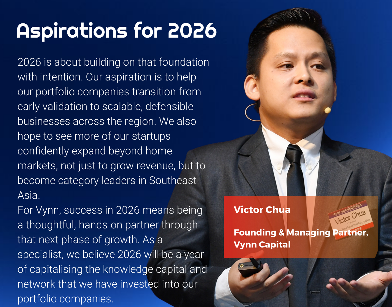 Malaysia's Vynn Capital Eyes 2026 Growth in Mobility, Supply Chains with Focus on Regional Expansion