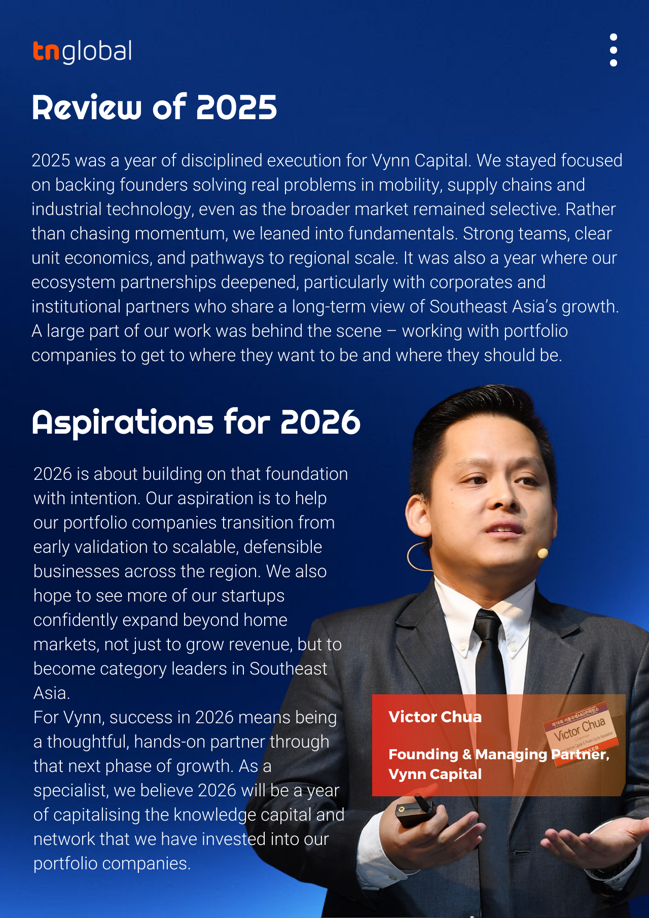 Malaysia's Vynn Capital Eyes 2026 Growth in Mobility, Supply Chains with Focus on Regional Expansion - TNGlobal (Picture 2)