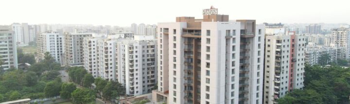 a view of a city from a tall building