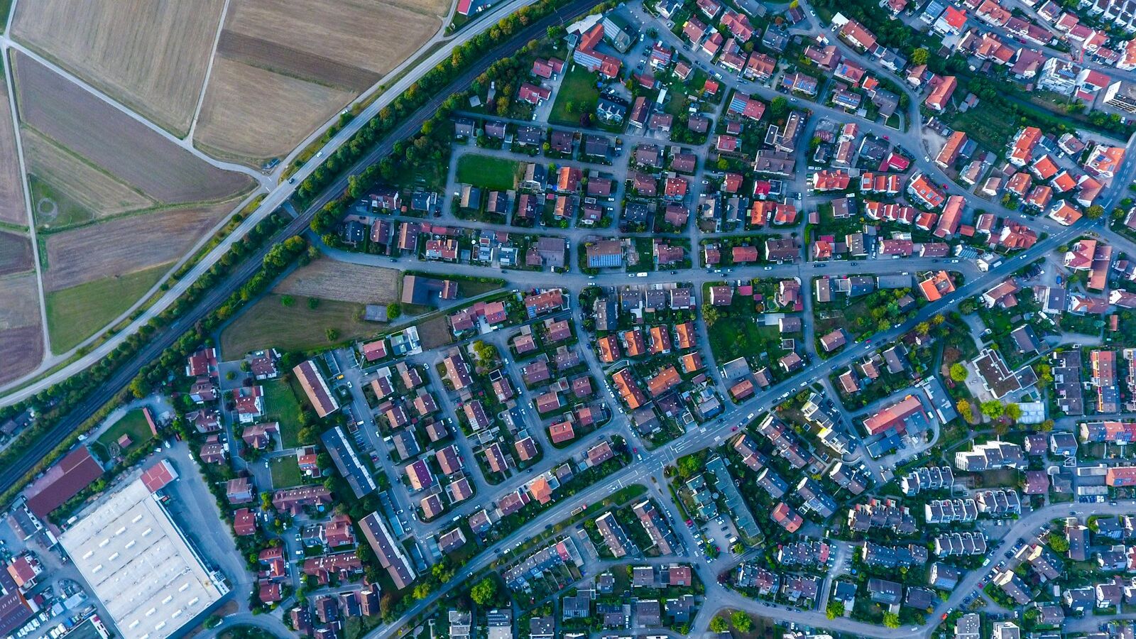 aerial photography of houses and buildings
