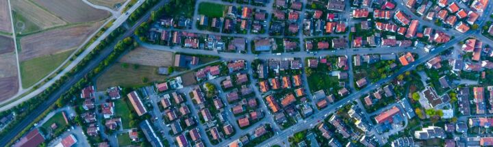 aerial photography of houses and buildings