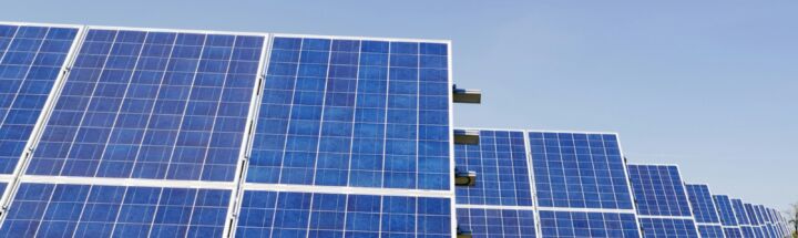 blue solar panel boards