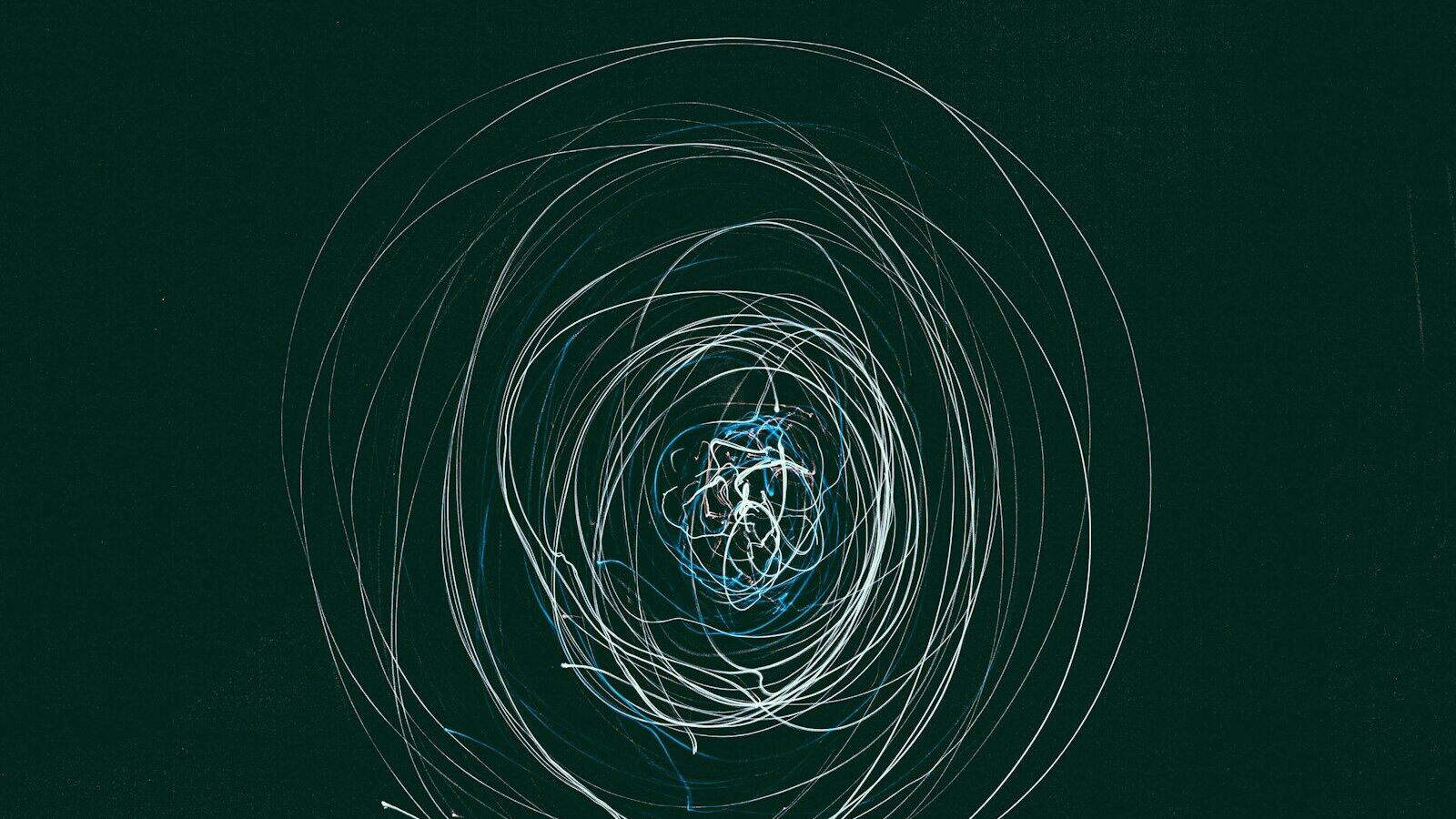 photo of steel wool against black background