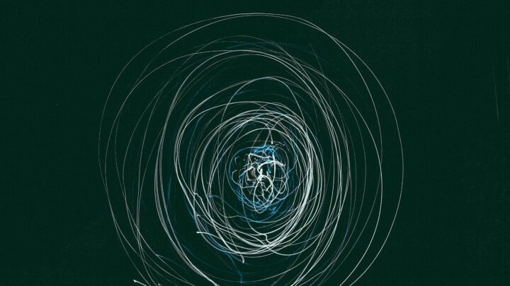 photo of steel wool against black background