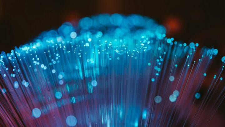 blue lights turned on