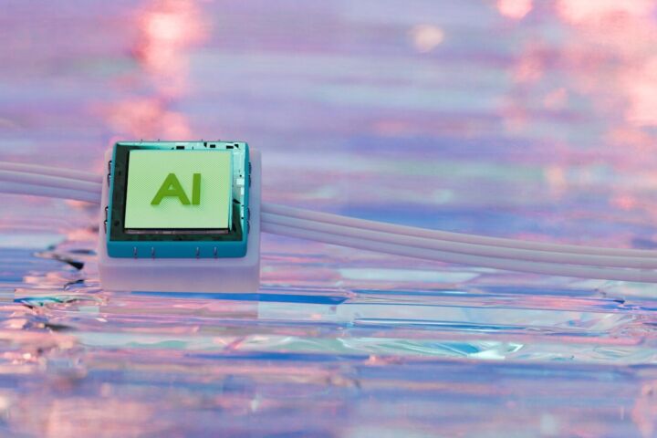 A square of aluminum is resting on glass.