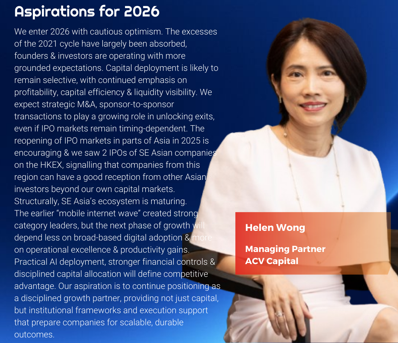 Southeast Asia VC Market Stabilizes Post-2025: ACV Capital Warns of Uneven Recovery Across Countries and Sectors