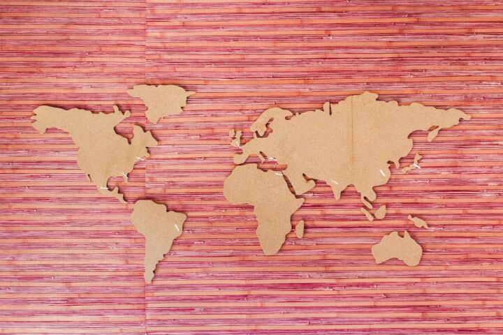world map wall decor