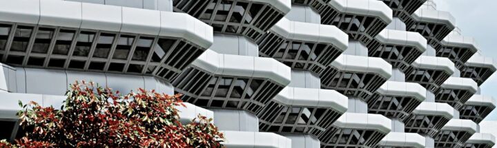 a building with many windows