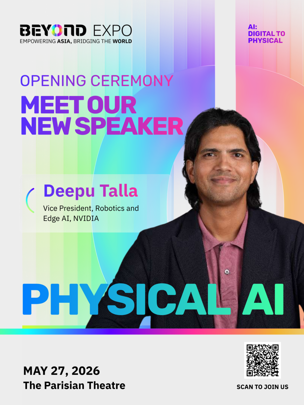 Speaker Announcement | NVIDIA Robotics and Edge AI Leader Deepu Talla ...
