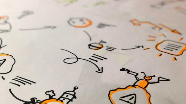 white and yellow cat print textile