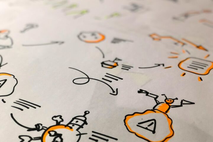 white and yellow cat print textile