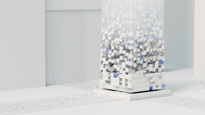 Abstract 3D render visualizing artificial intelligence and neural networks in digital form.
